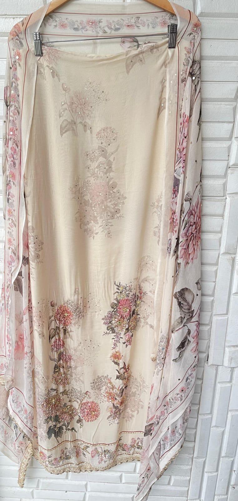 Organza unstitched ladies suit Rc17966