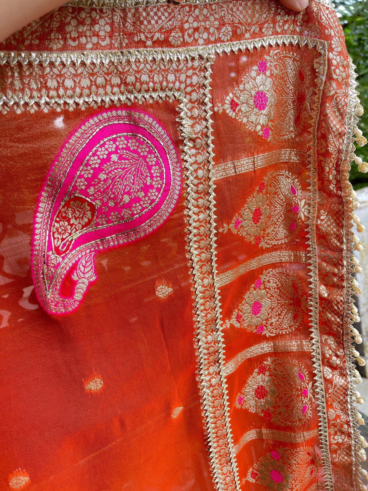 Banarasi shimmer silk unstitched ladies suit Rc17668 (c)