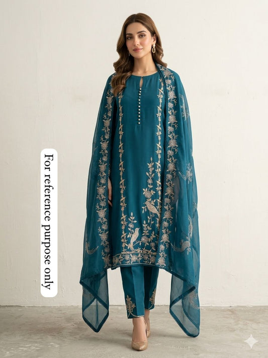 Mul chanderi unstitched ladies suit Rc18583 (a)