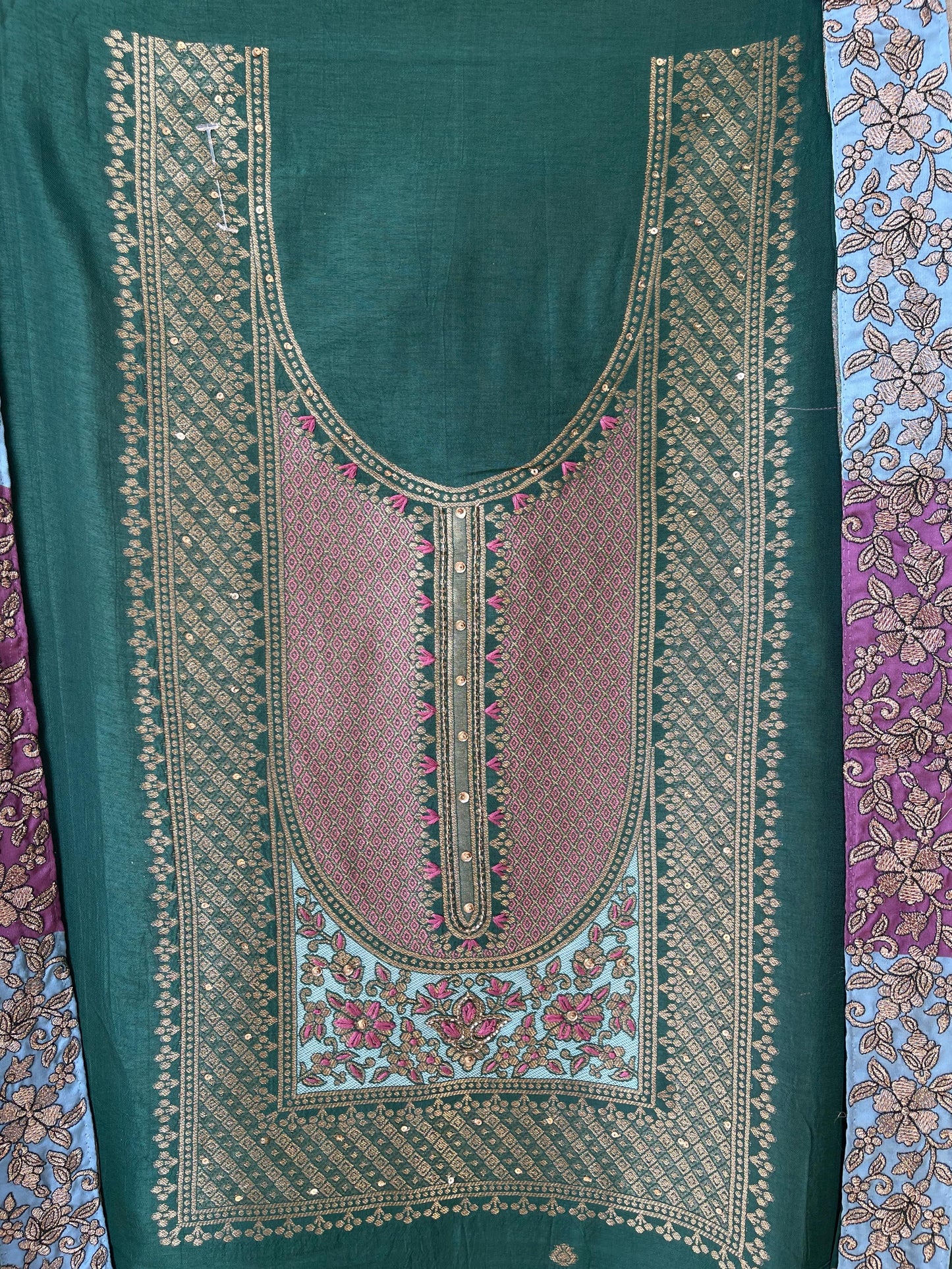 Banarasi tassar silk unstitched ladies suit Rc17722 (d)