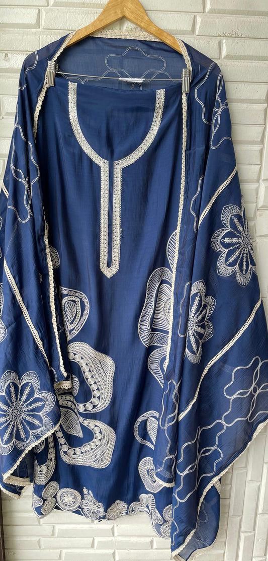 Mul chanderi unstitched ladies suit Rc17665