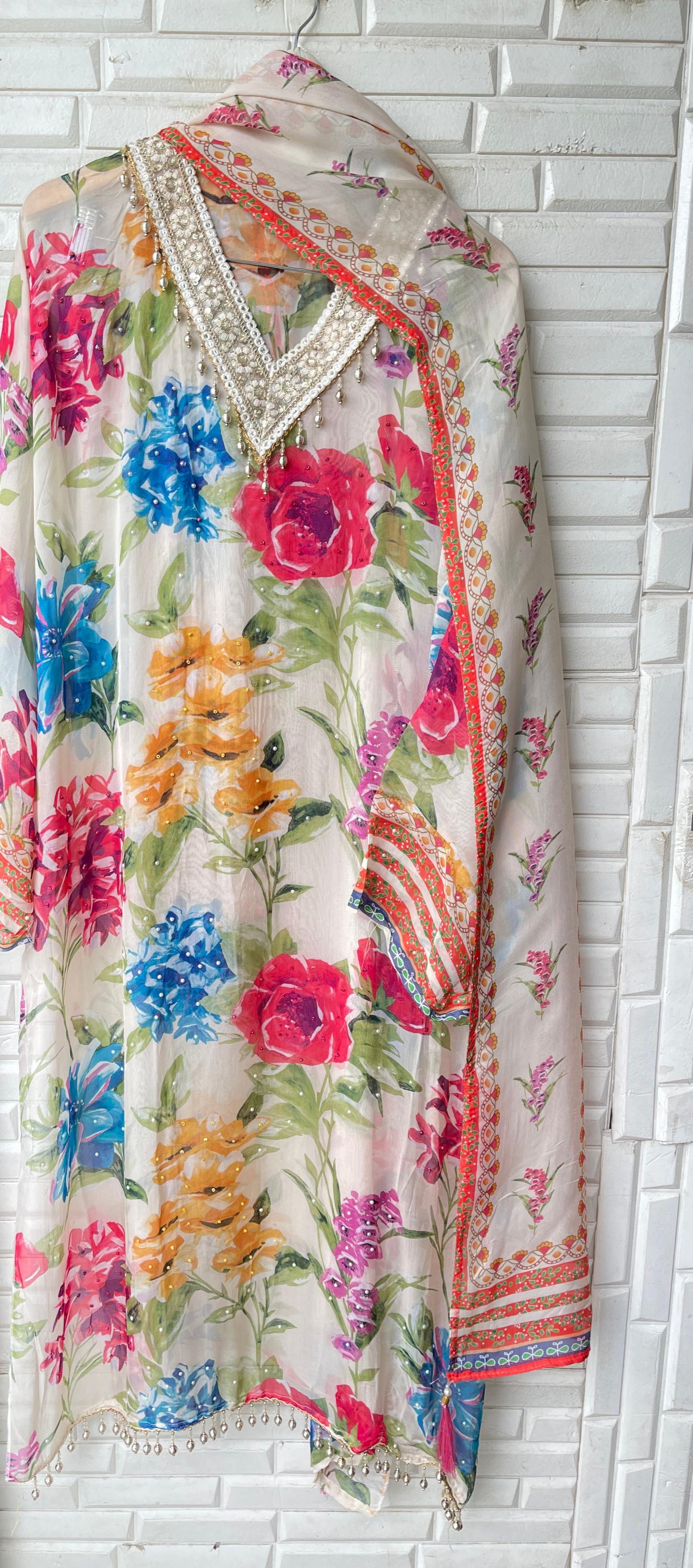 Organza unstitched ladies suit Rc17283