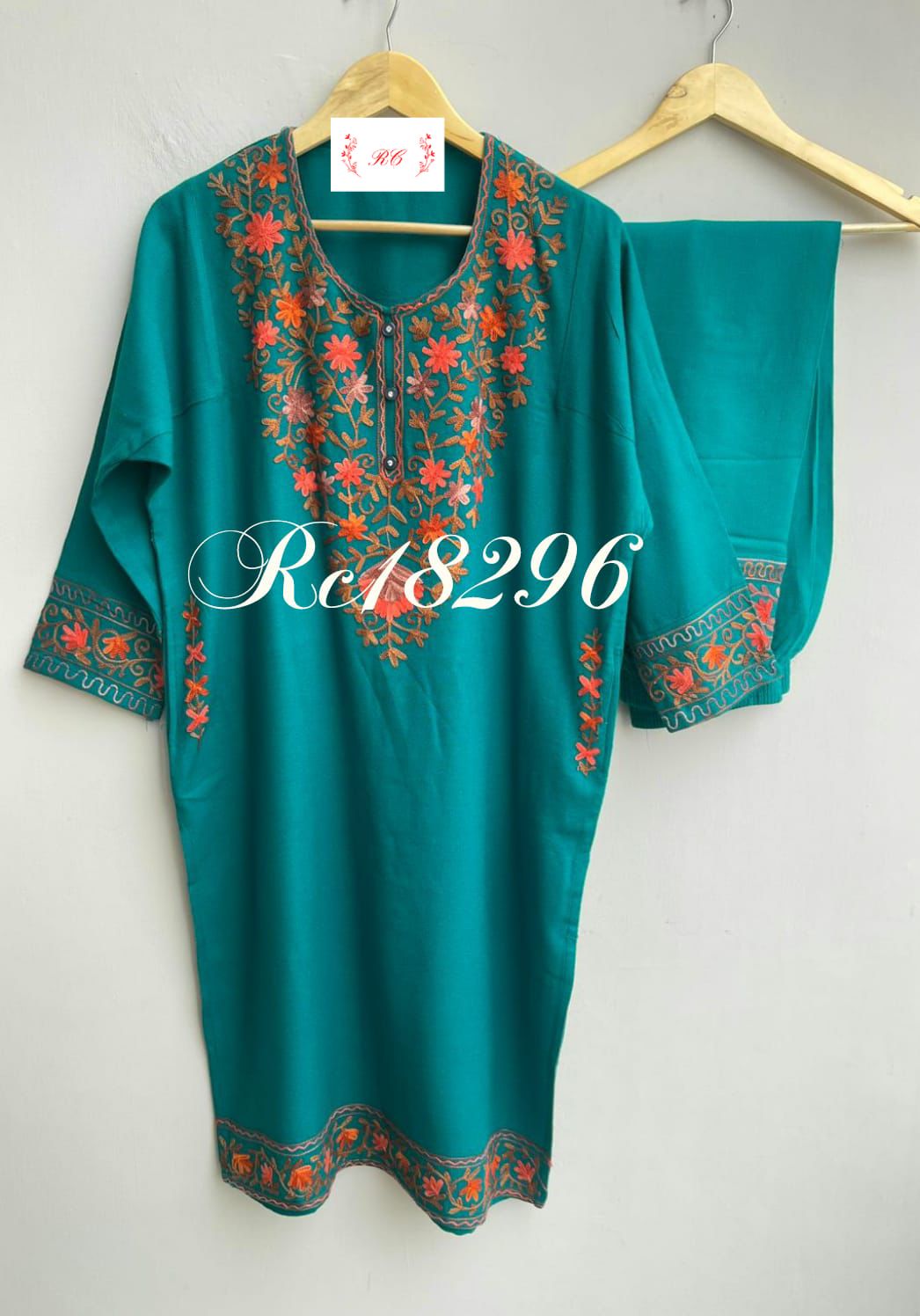 Kashmiri pheron readymade ladies coord set Rc18296