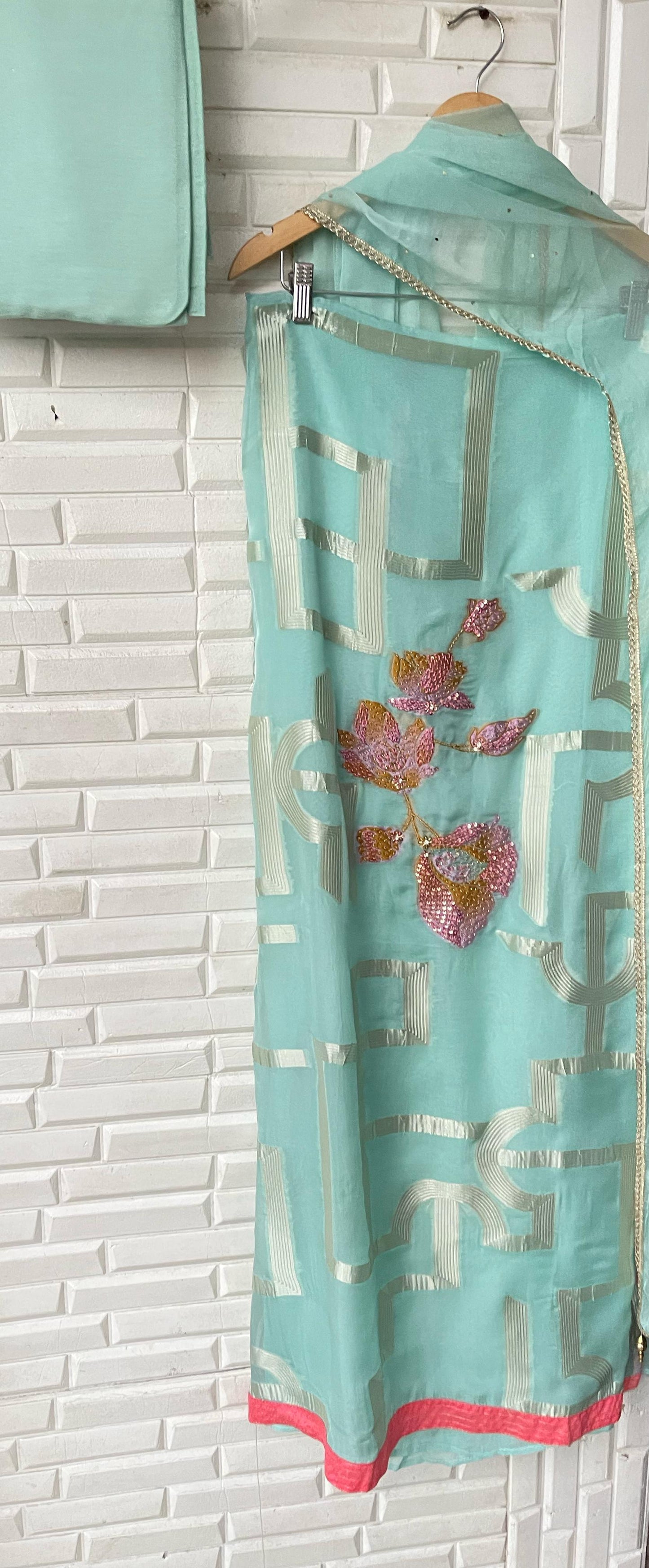 Organza unstitched ladies suit Rc16430