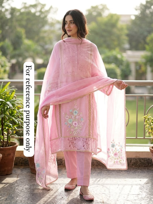 Mul chanderi unstitched ladies suit Rc18969 (a)