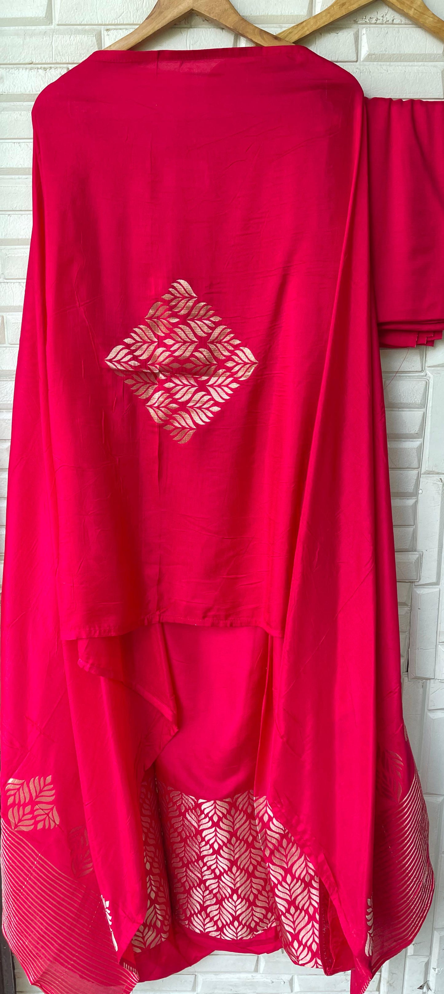 Banarasi silk unstitched ladies suit Rc17686