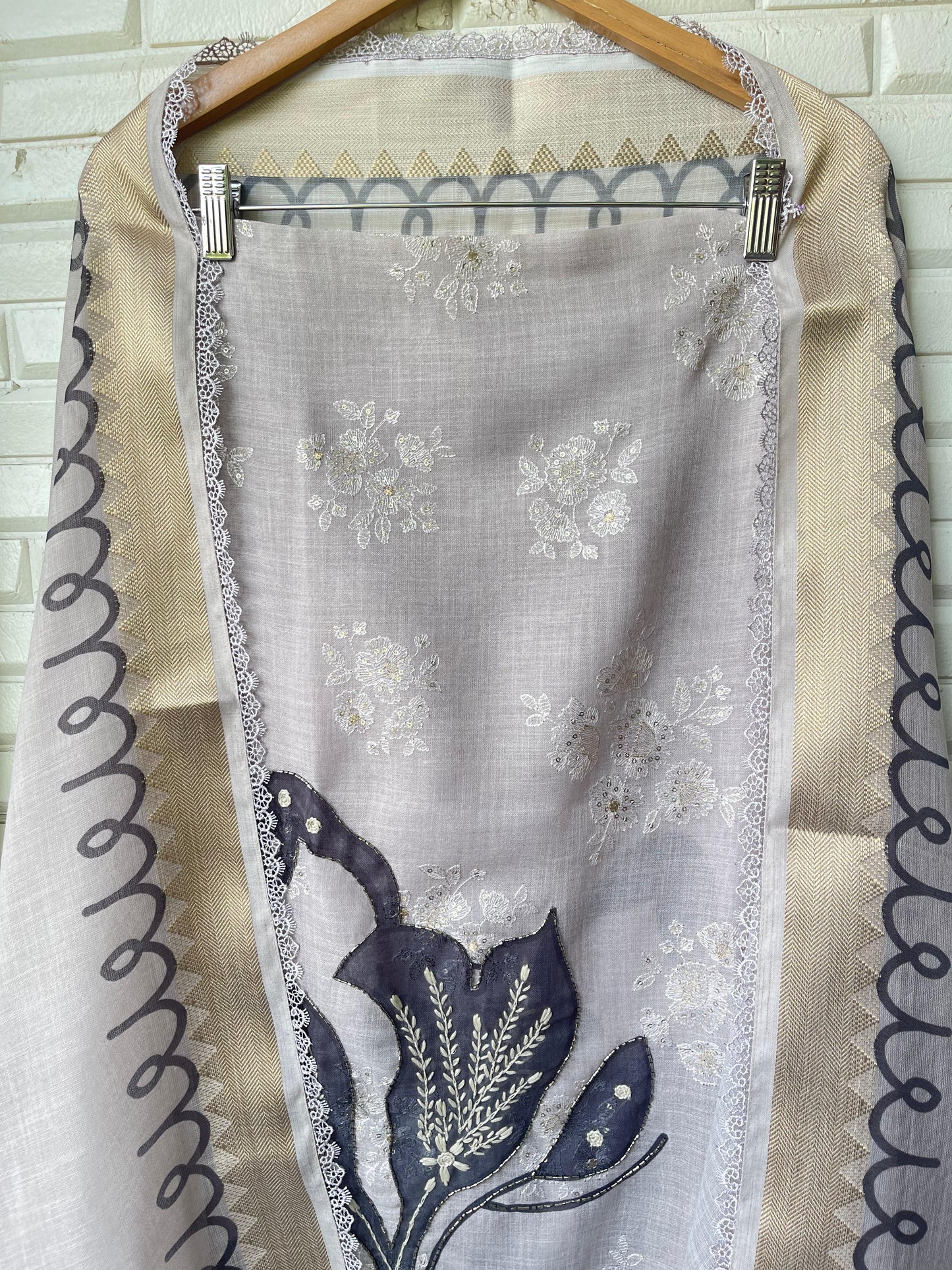 Linen cotton unstitched ladies suit Rc17323