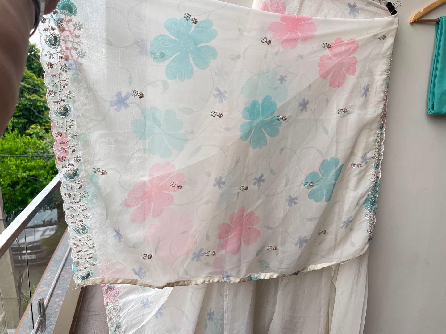 Soft organza fabric ladies unstitched suit Rc19138 (a)