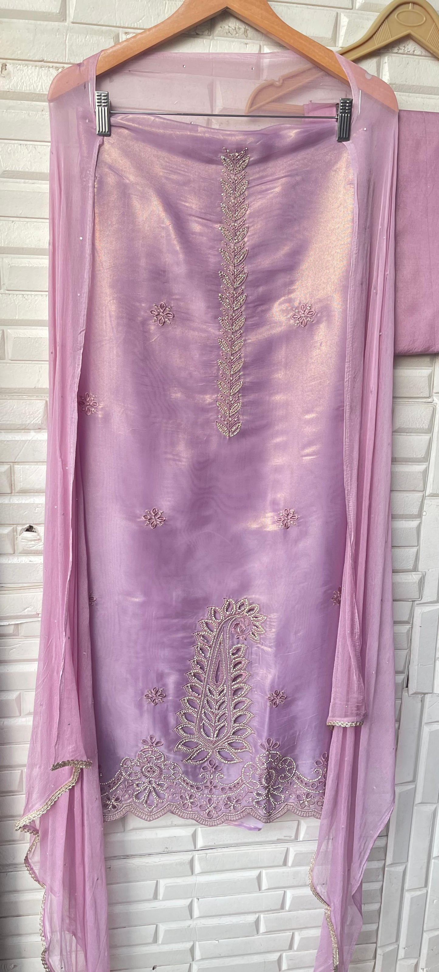 Shimmer paper silk unstitched ladies suit Rc17703(a)