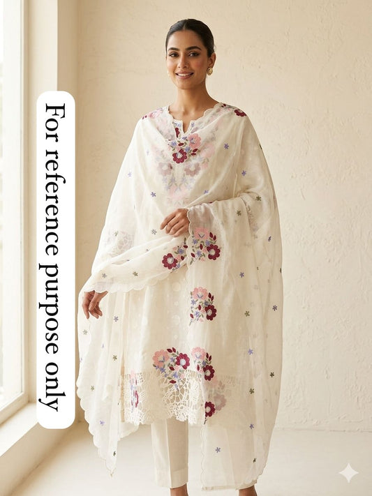 Self mul cotton unstitched ladies suit Rc18897
