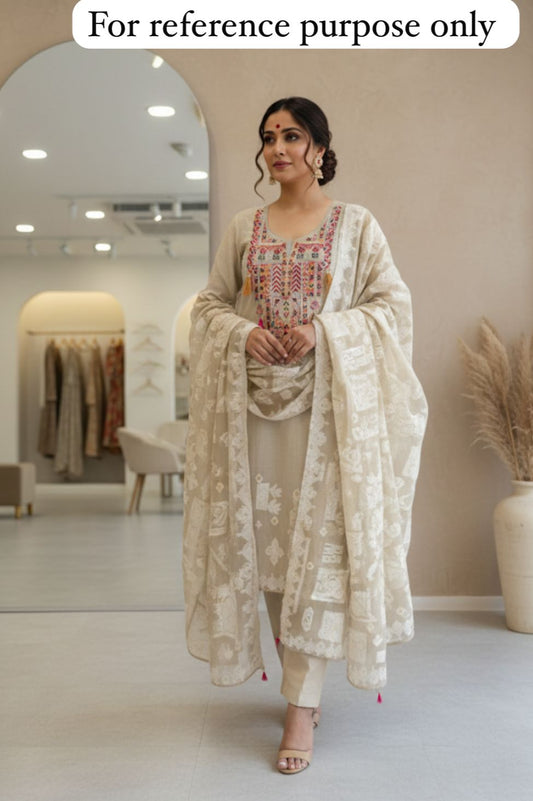 Mul chanderi unstitched ladies suit Rc18486