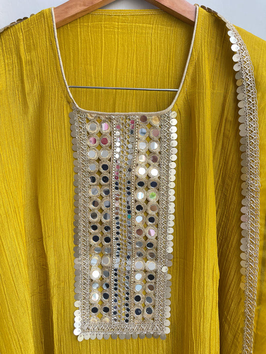 Crushed tissue unstitched ladies suit Rc17930 (b)