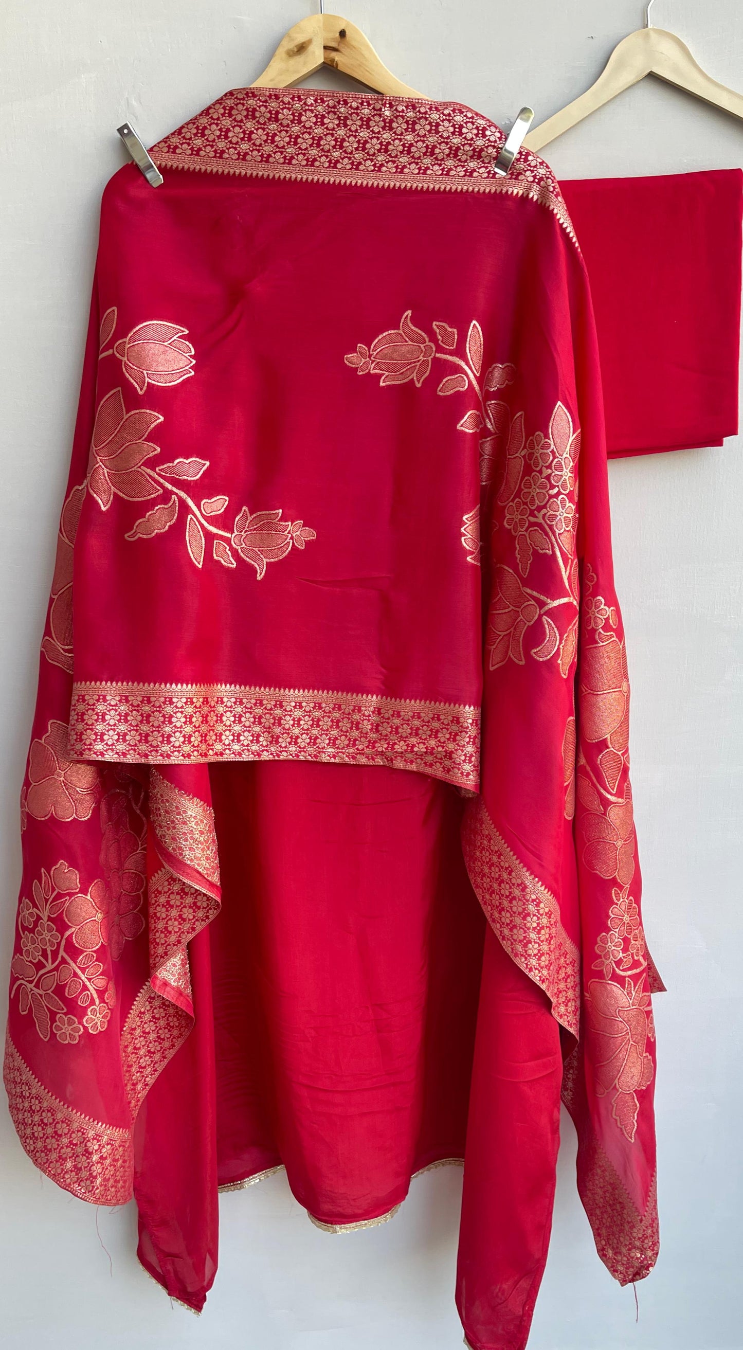 Silk organza unstitched ladies suit Rc17883 (b)