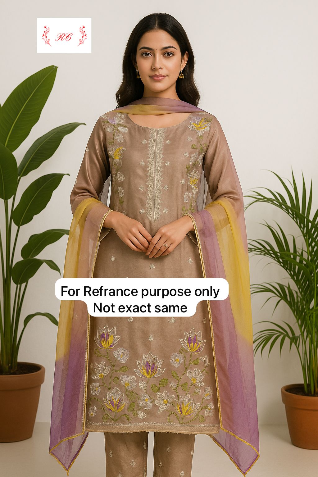 Shimmer silk unstitched ladies suit Rc17605