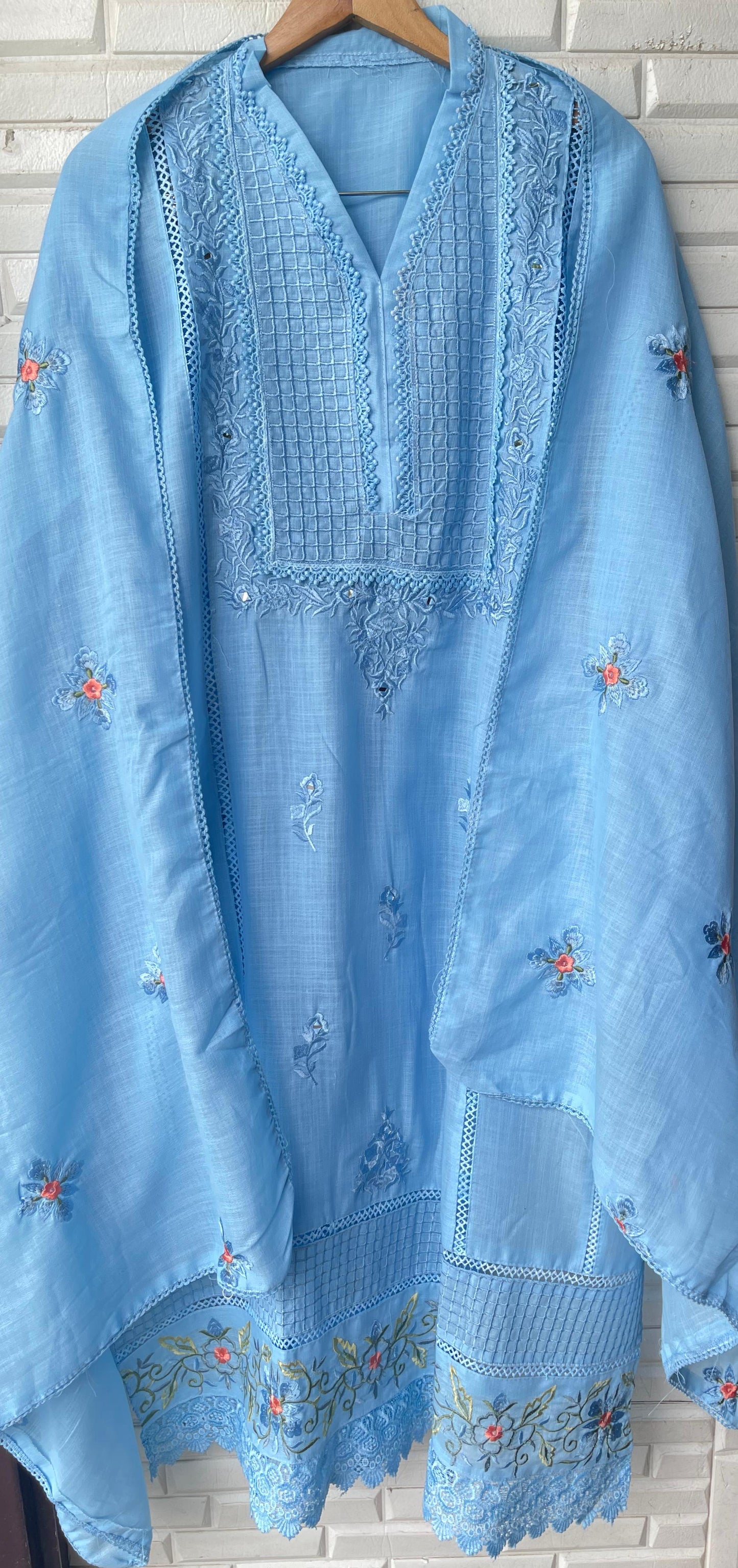 Cotton linen unstitched ladies suit Rc17566 (b)