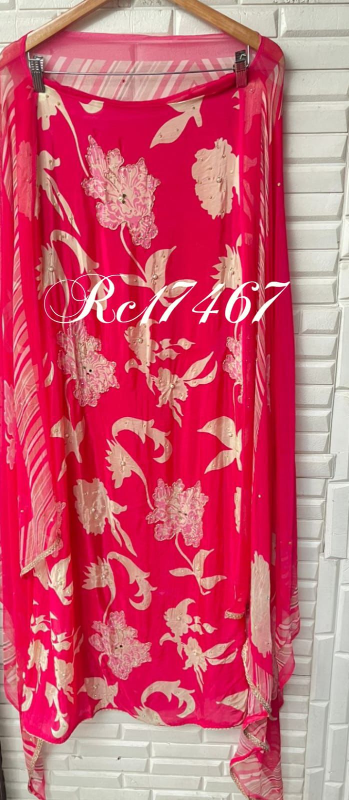 Muslin crepe unstitched ladies suit Rc17467 (a)