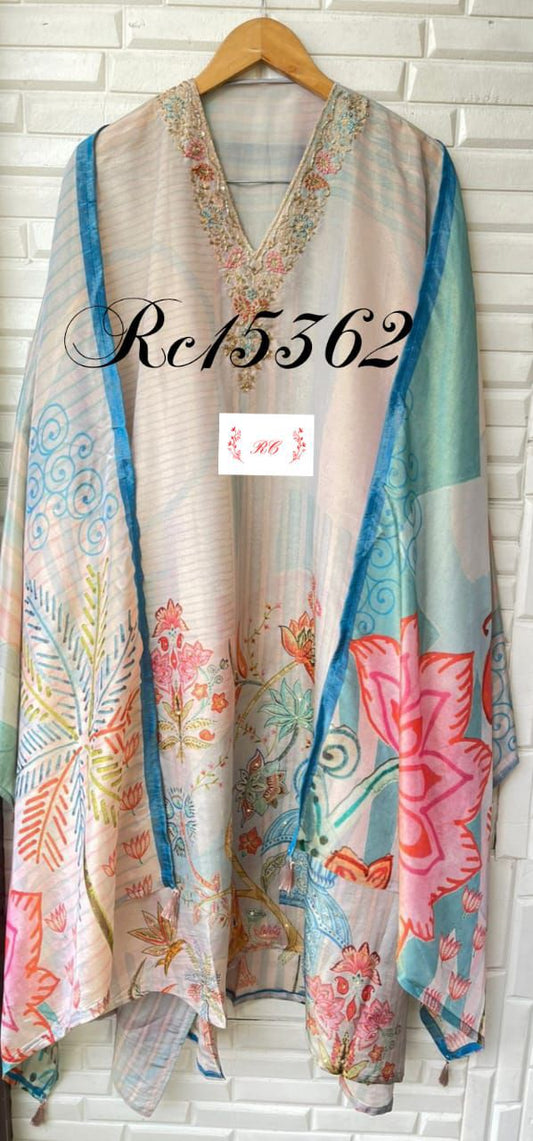 Shimmer silk unstitched ladies suit Rc15362