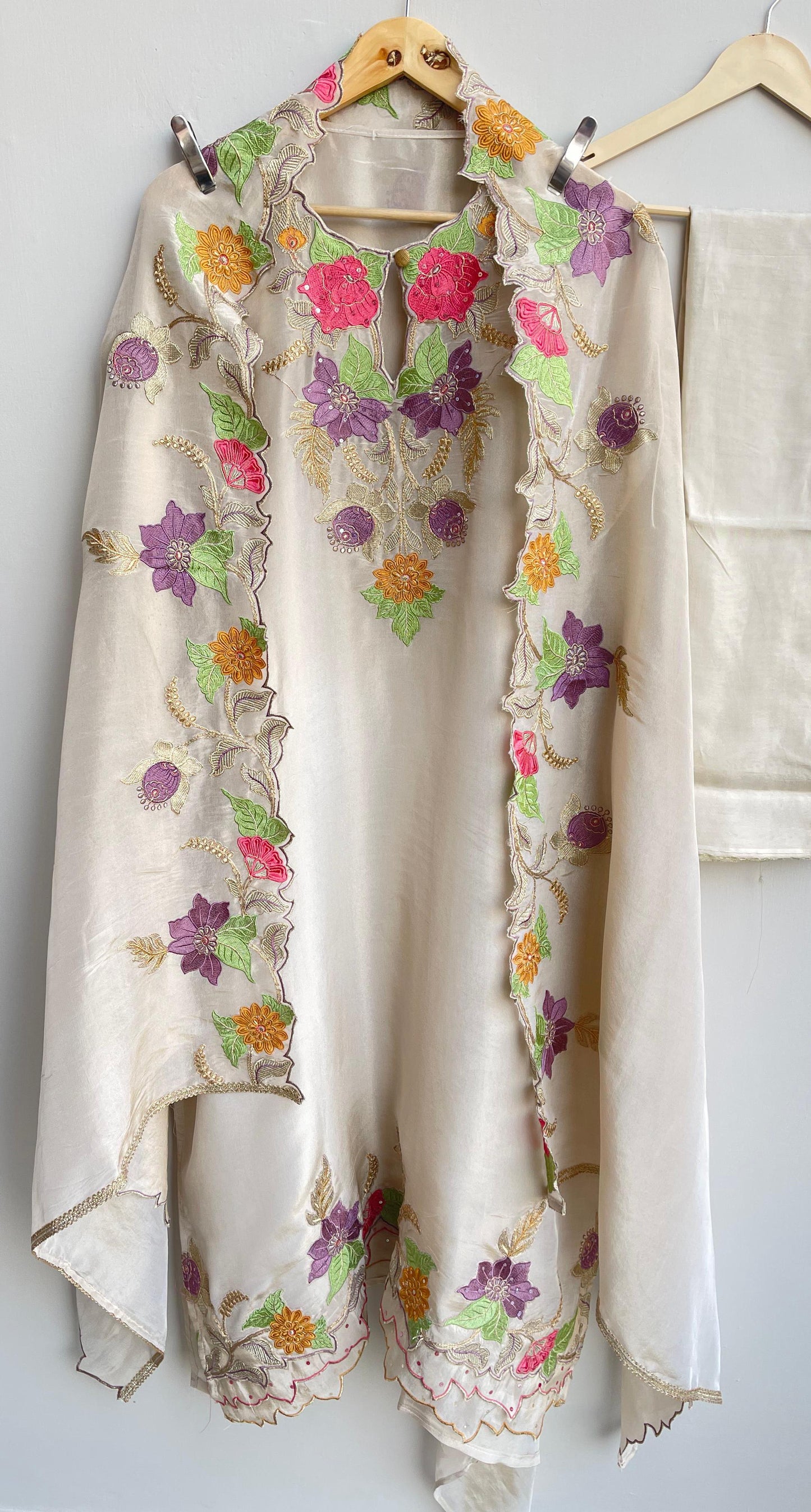 Shimmer silk unstitched ladies suit Rc17919