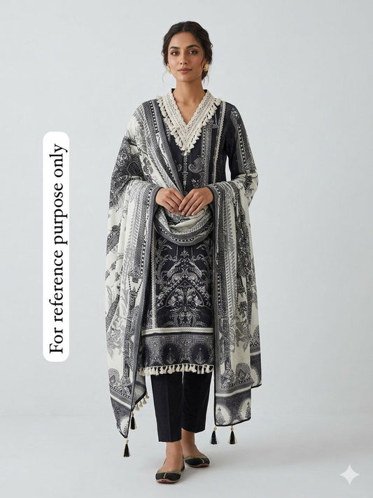 Muslin printed unstitched ladies suit Rc18758