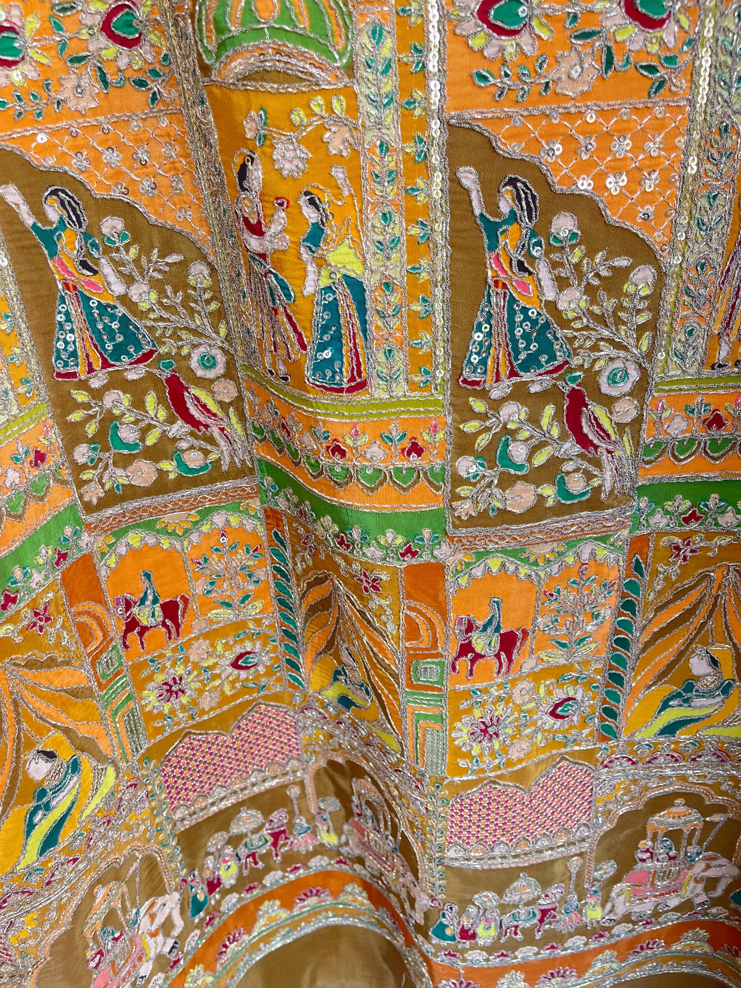 Satin crepe unstitched ladies suit Rc18834 (a)