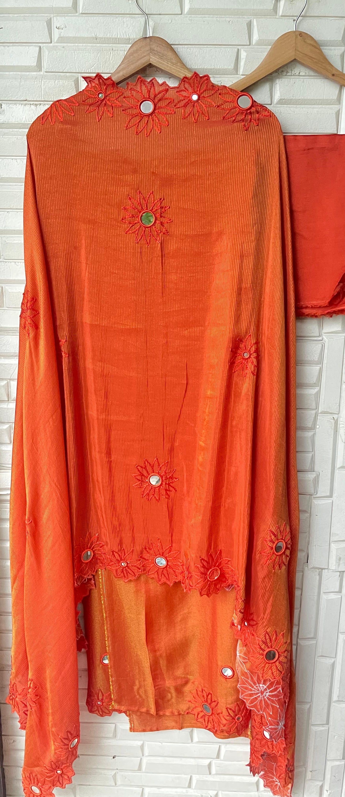 Self shimmer silk unstitched ladies suit Rc17675