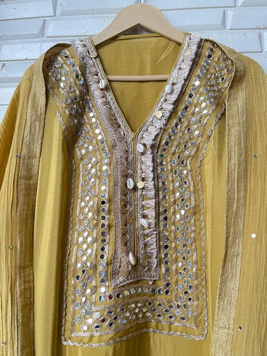 Shimmer silk semi stitched ladies suit Rc17535 (a)