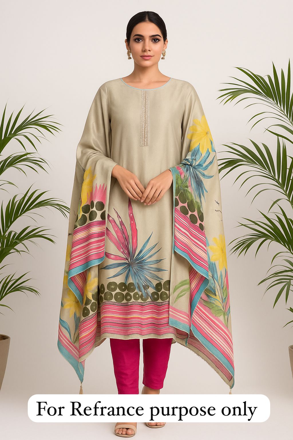 Shimmer silk unstitched ladies suit Rc17650