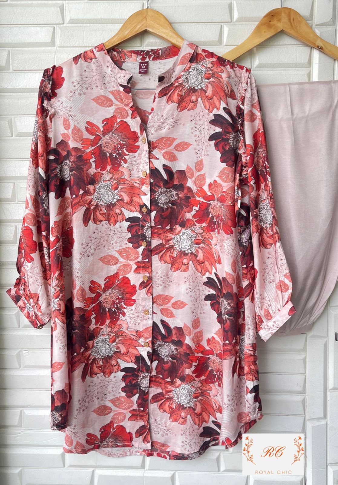 Pure Muslin Ready to Wear Co-ord Set Rc12144