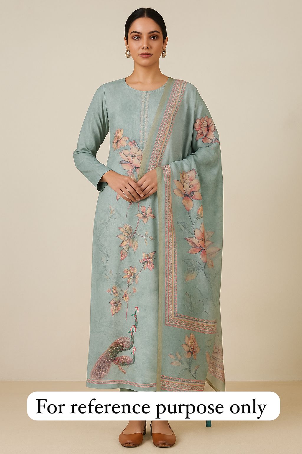 Self linen silk unstitched ladies suit Rc17835 (b)