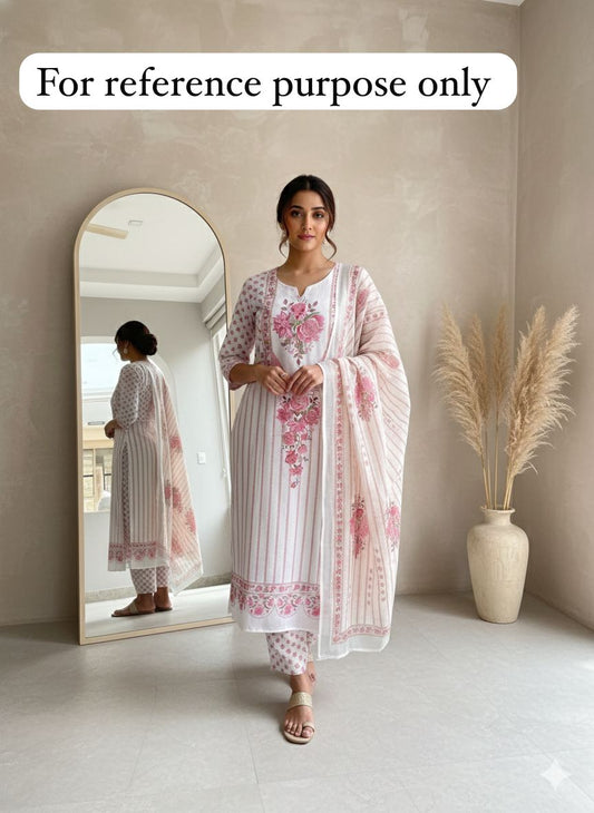 Cambrick cotton unstitched ladies suit Rc18444 (b)