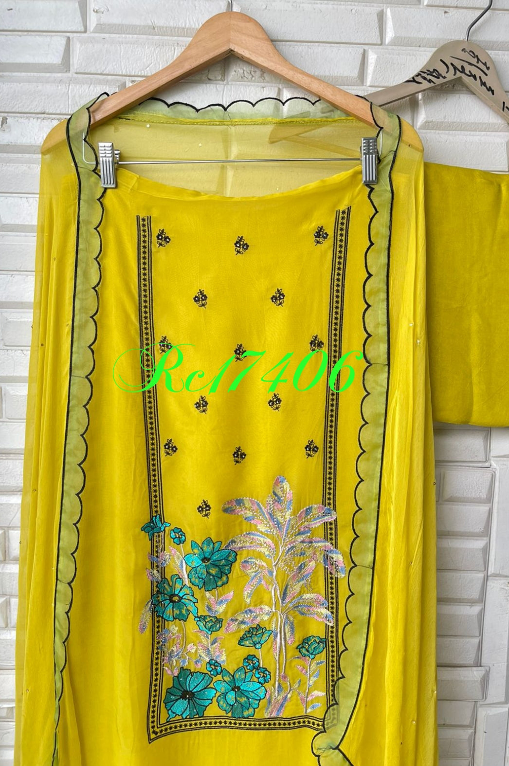 Organza unstitched ladies suit