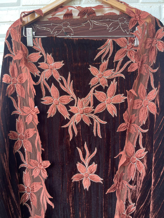 Crushed velvet unstitched ladies suit Rc17863 (a)