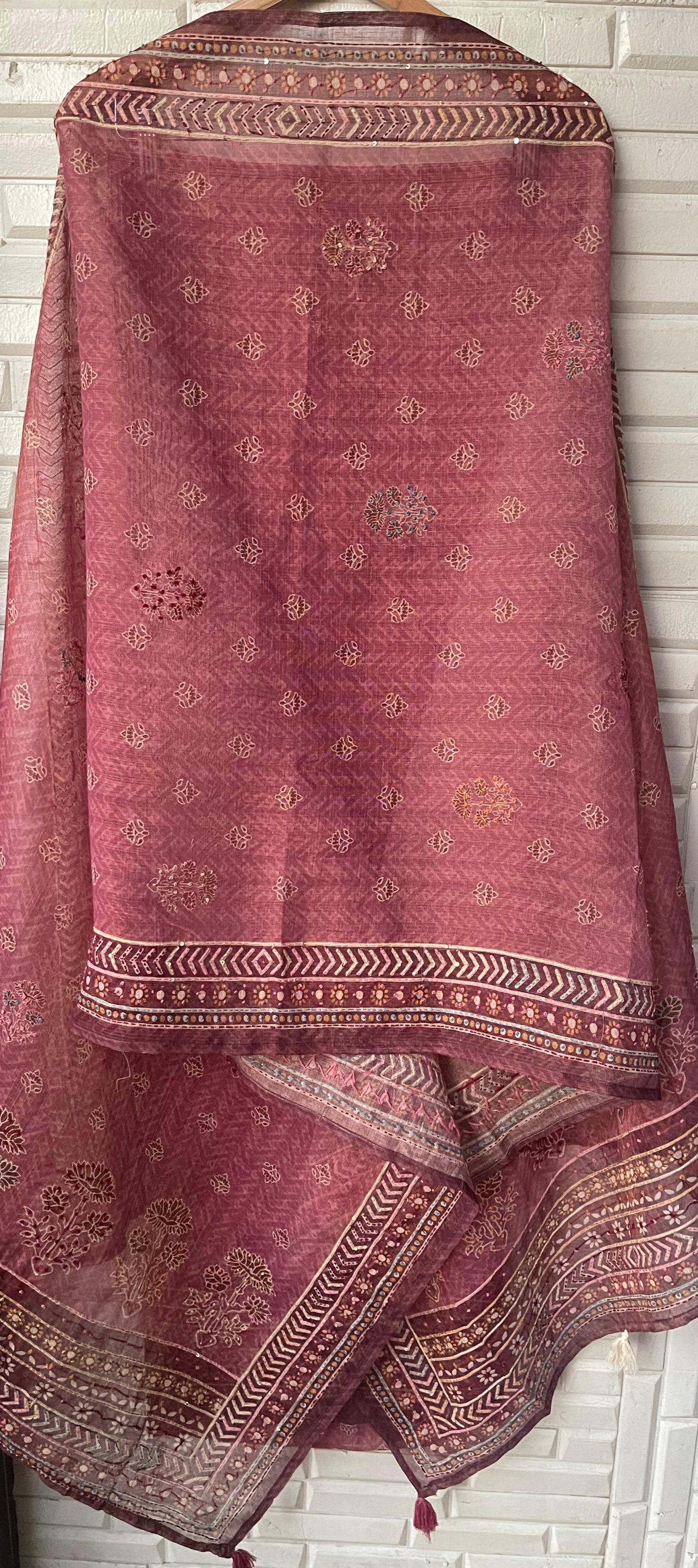 Linen silk unstitched ladies suit Rc17757 (b)