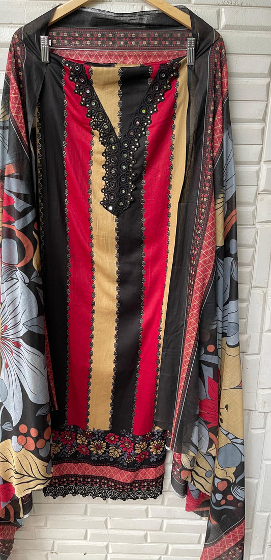 Cotton unstitched ladies suit Rc17376 (b)