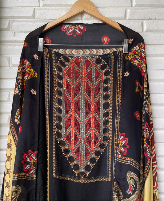 Muslin crepe unstitched ladies suit Rc17439