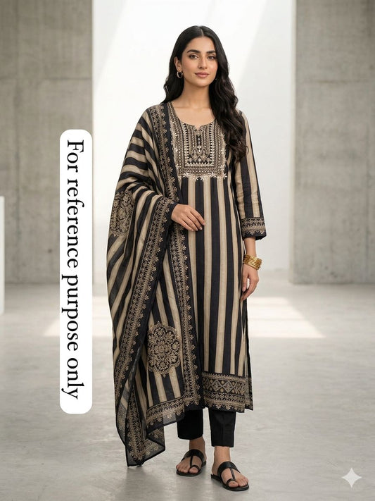 Muslin printed unstitched ladies suit Rc18578