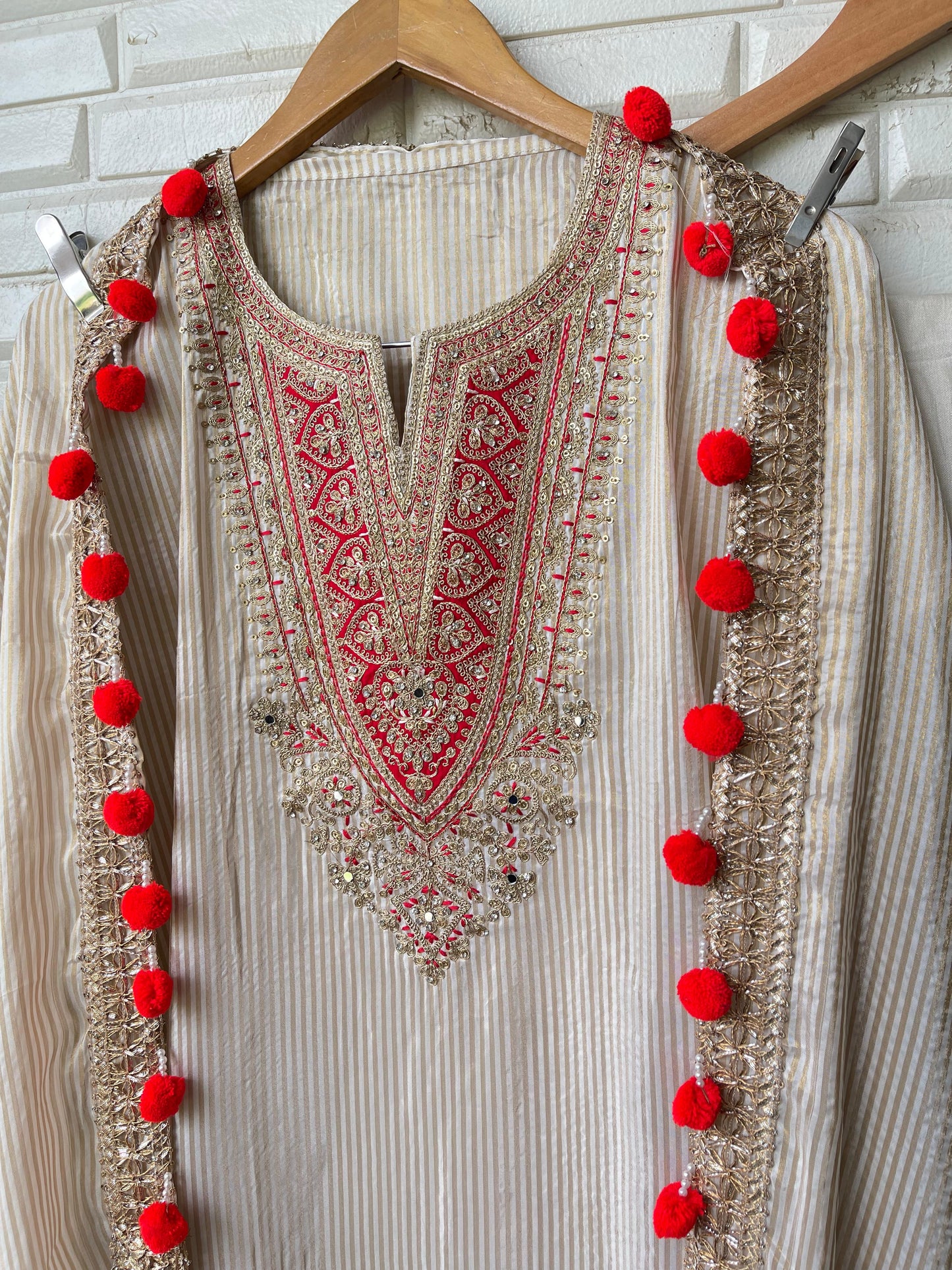 Banarasi self shimmer silk unstitched ladies suit Rc17764