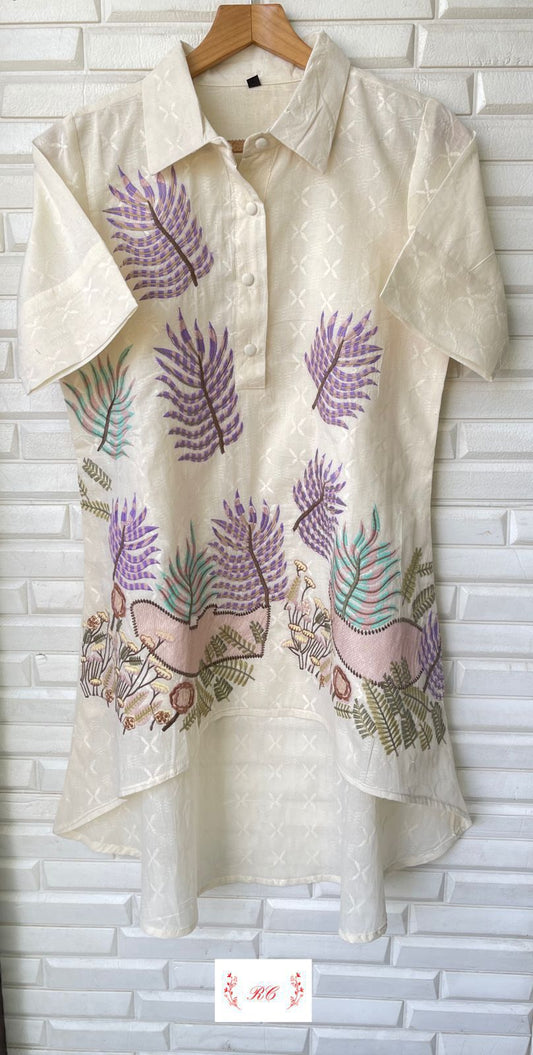 Self Linen Ready to Wear Co-ord Set Rc14453