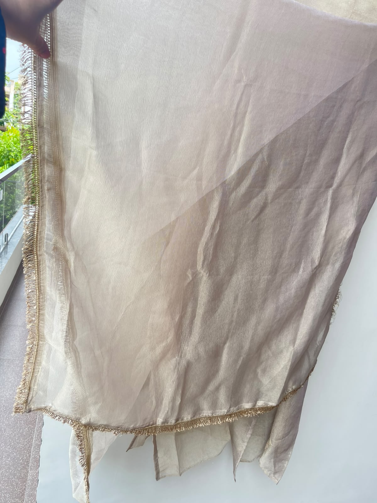 Shimmer tissue unstitched ladies suit Rc19264