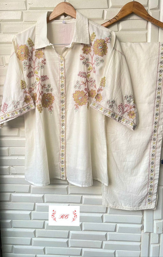 Pure Linen Ready to Wear Co-ord Set RC-15335 – view 4