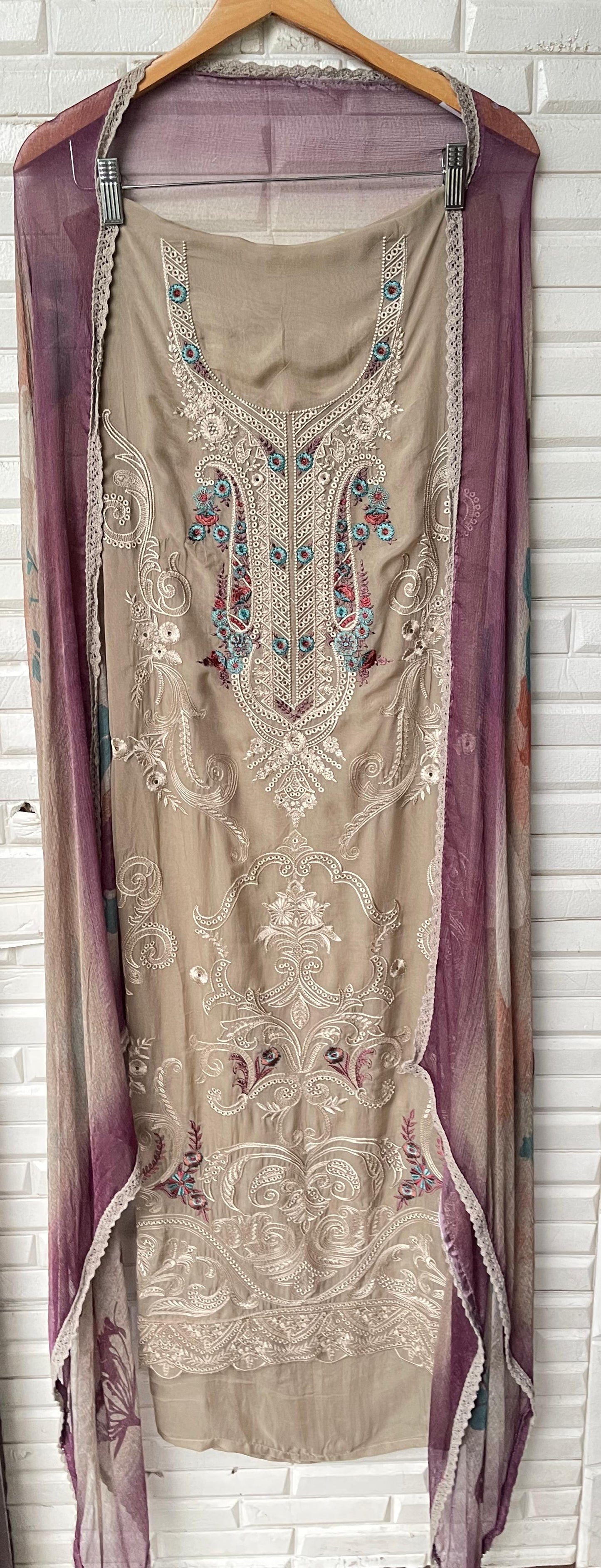 Organza unstitched ladies suit Rc17630 (a)