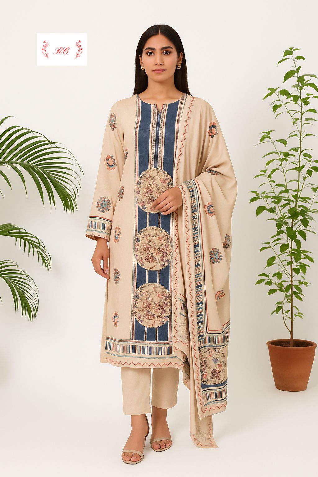 Tasser silk unstitched ladies suit Rc17522