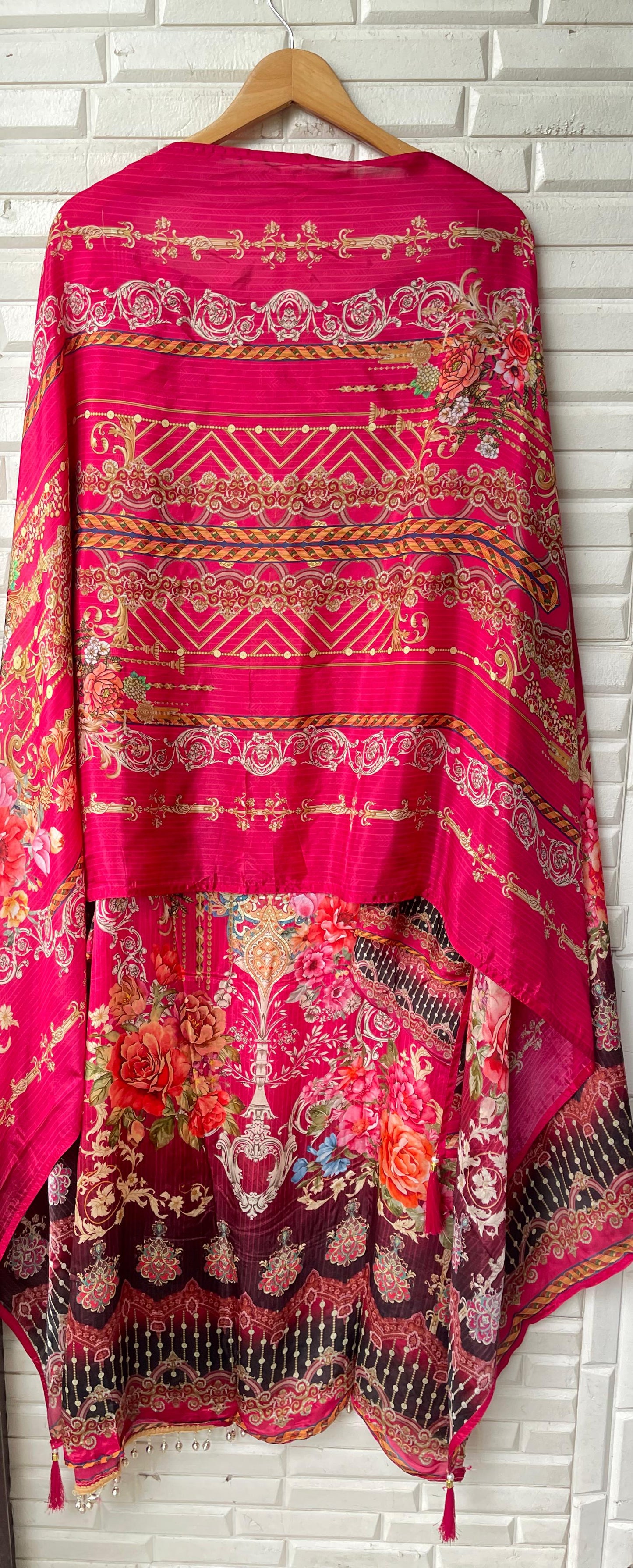 Muslin crepe unstitched ladies suit Rc17487