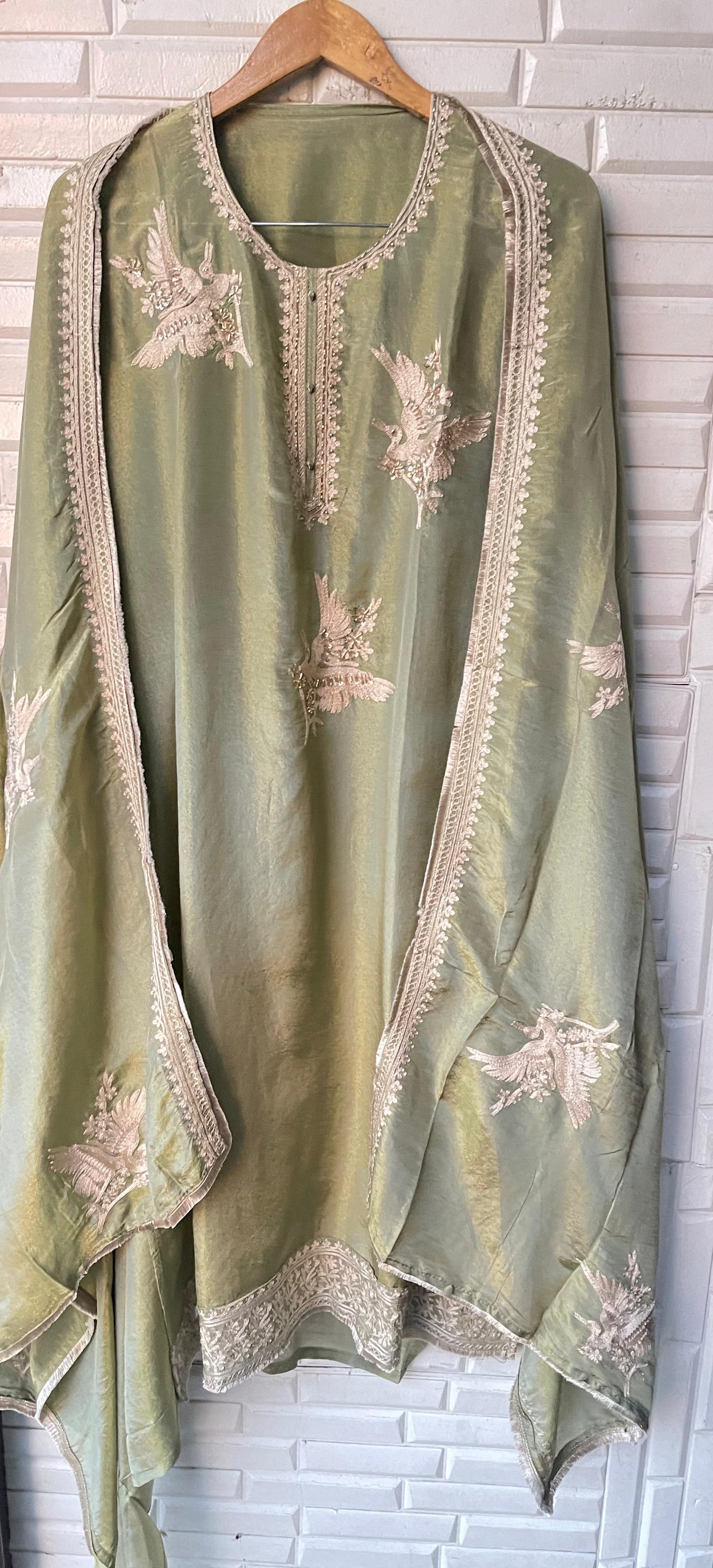 Shimmer silk unstitched ladies suit Rc17582 (b)