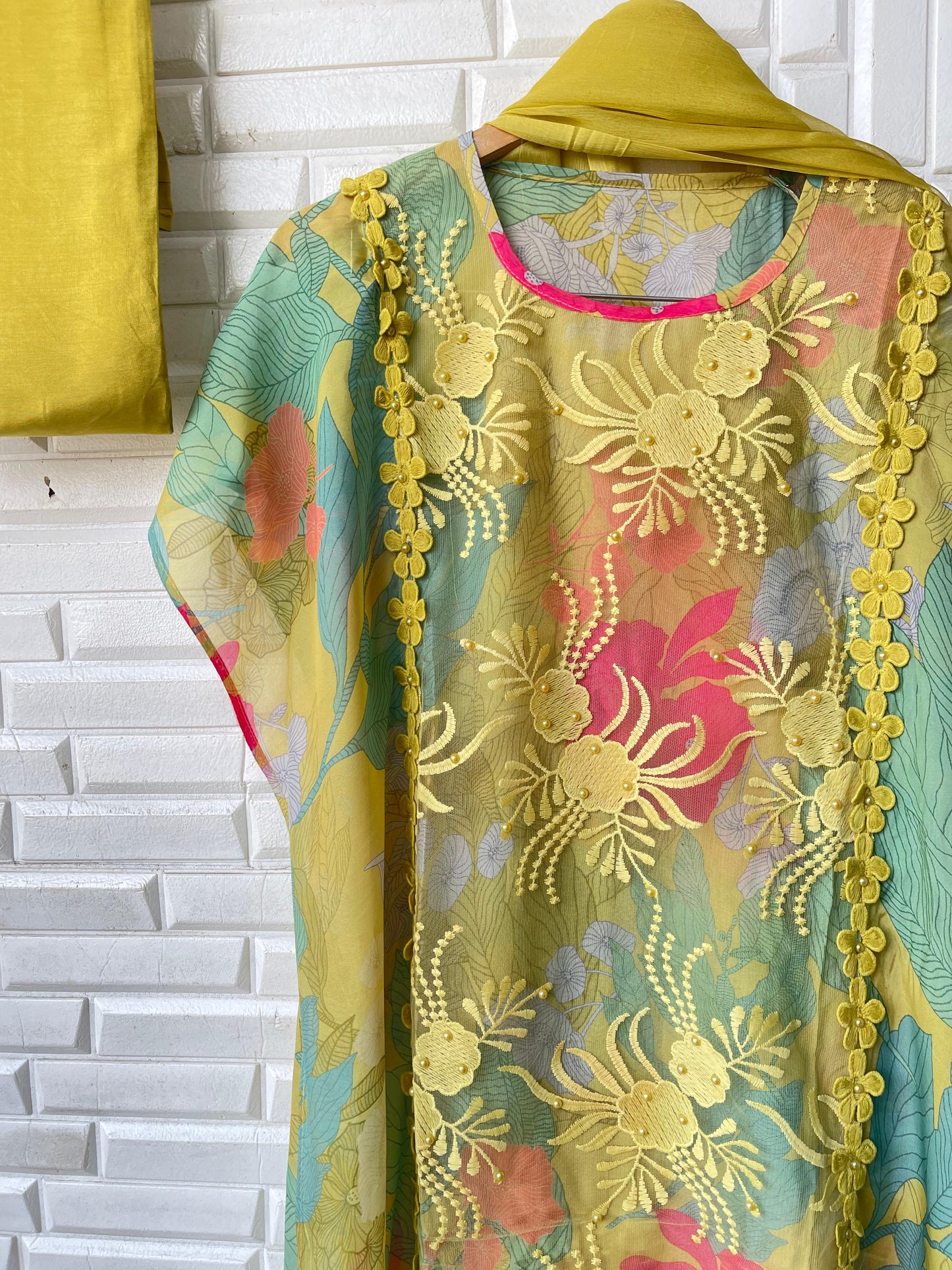 Organza Unstitched Ladies Suit Rc 15776
