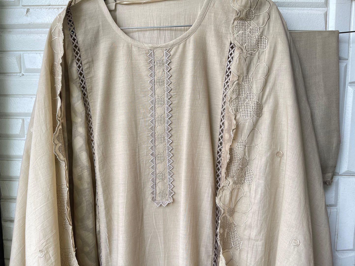 Self cotton unstitched ladies suit Rc17415 (b)
