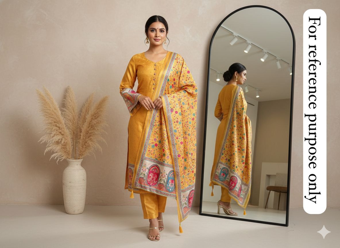 Banarasi shimmer linen unstitched ladies suit Rc18354 (a)
