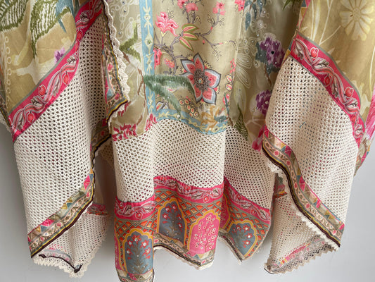 Satin crepe unstitched ladies suit Rc18283