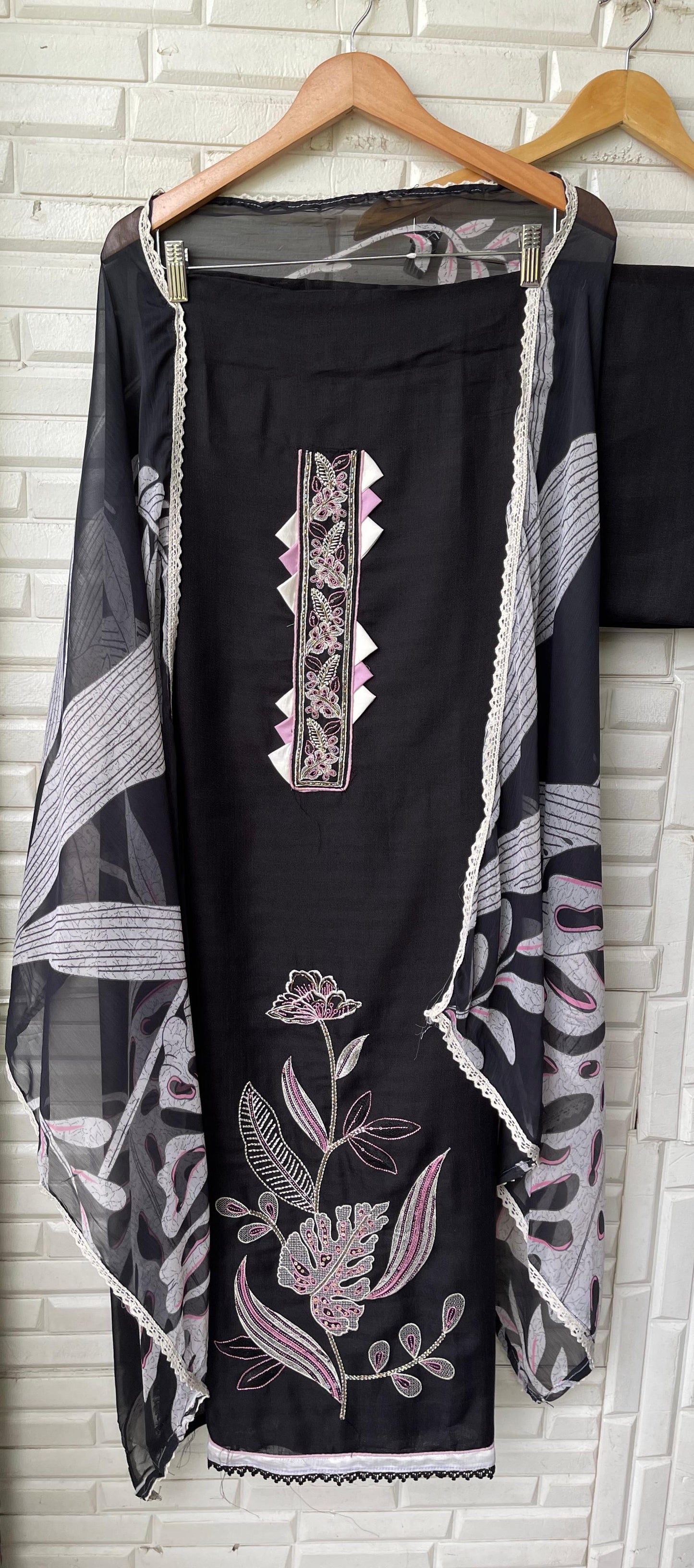 Cotton linen unstitched ladies suit Rc17498