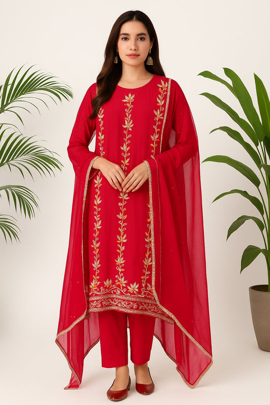 Organza semi-stitched ladies suit Rc17476 (b)